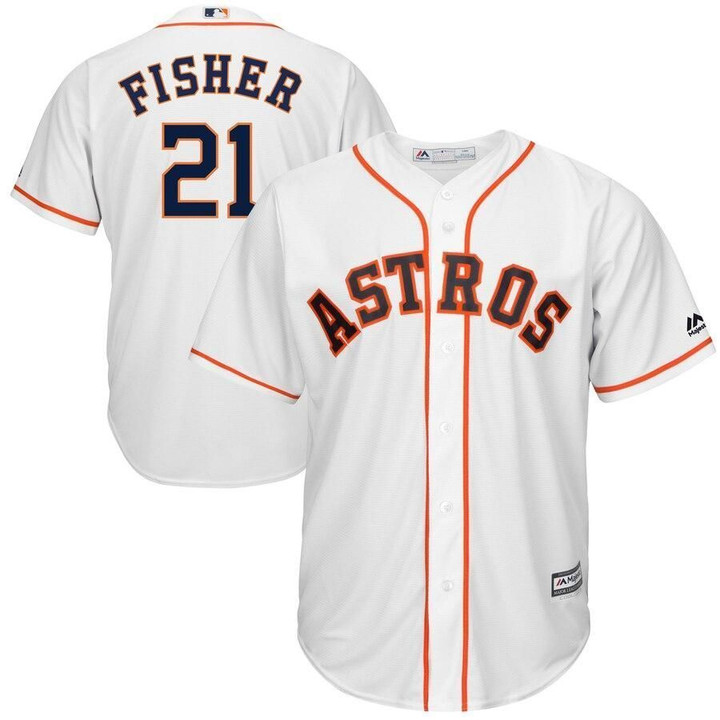 Derek Fisher Houston Astros Majestic Home Cool Base Player- White Jersey