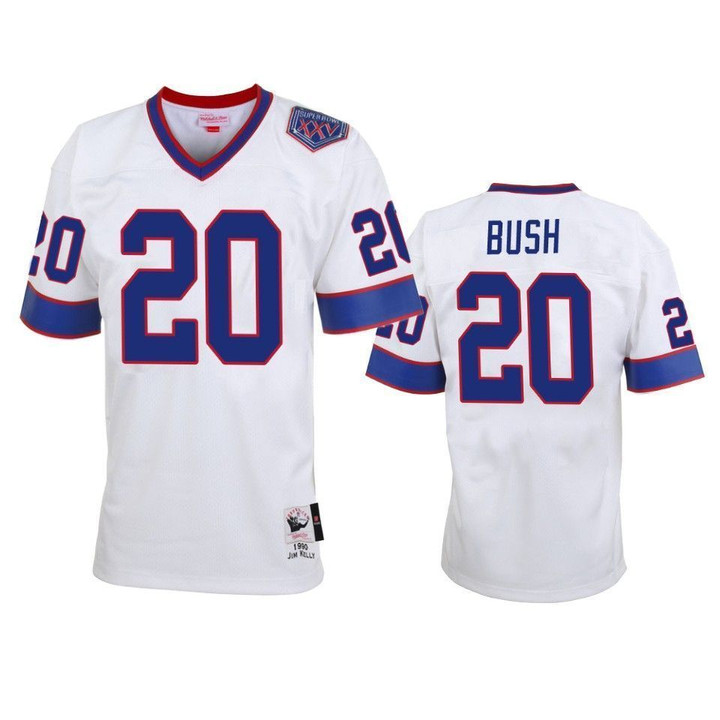 Buffalo Bills Rafael Bush White Vintage Replica- Men Jersey