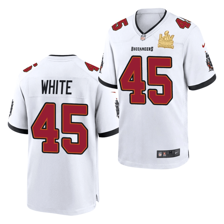 Devin White Tampa Bay Buccaneers White Super Bowl LV Champions Game Jersey