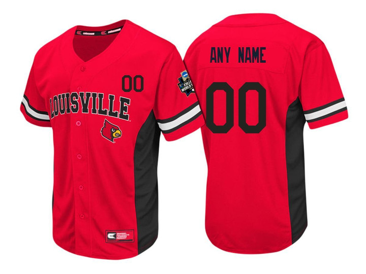 Men Louisville Cardinals Red Custom Baseball Jersey , Baseball Uniform