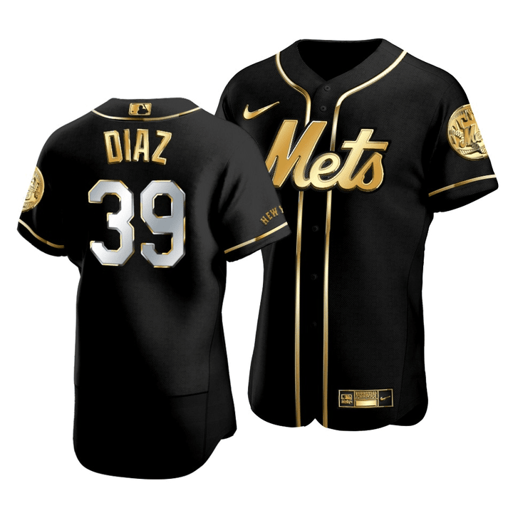 Men's New York Mets Edwin Diaz #39 Golden Edition Black  Jersey , MLB Jersey