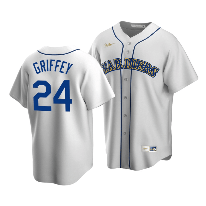 Men's Seattle Mariners Ken Griffey Jr. #24 Cooperstown Collection White Home Jersey , MLB Jersey