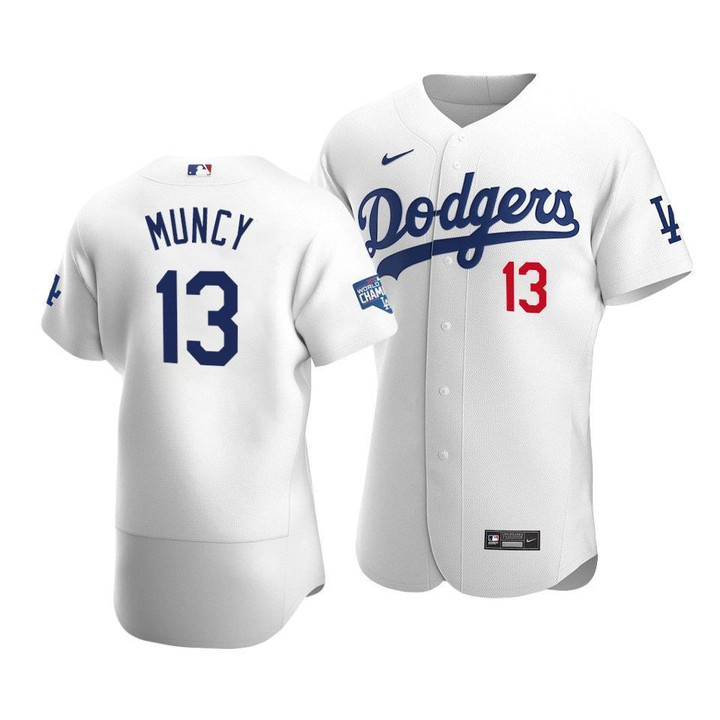 Men's Los Angeles Dodgers Max Muncy #13 2020 World Series Champions Home Jersey White , MLB Jersey