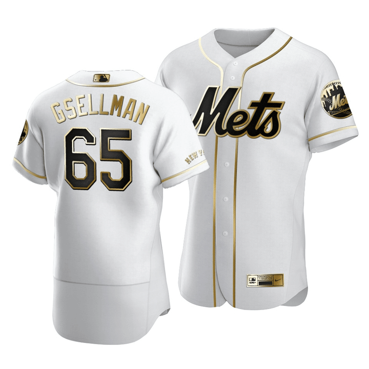 Mets Robert Gsellman #65 Golden Edition White  Jersey , MLB Jersey