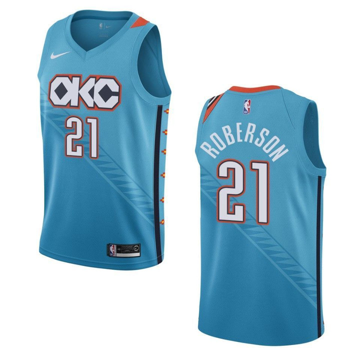 2019-20 Men's Oklahoma City Thunder #21 Andre Roberson City Swingman Jersey - Turquoise , Basketball Jersey
