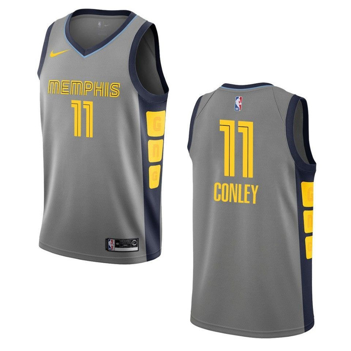 2019-20 Men's Memphis Grizzlies #11 Mike Conley City Swingman Jersey - Gray , Basketball Jersey