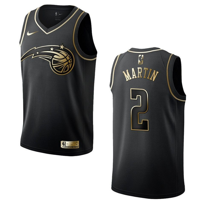 Men's Orlando Magic #2 Jarell Martin Golden Edition Jersey - Black , Basketball Jersey