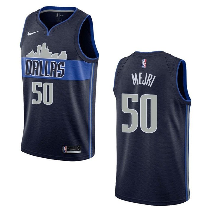 Men's Dallas Mavericks #50 Salah Mejri Statement Swingman Jersey - Navy , Basketball Jersey