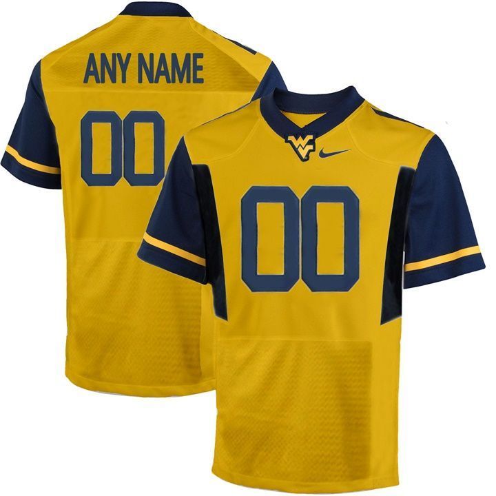 Youth West Virginia Mountaineers Gold Custom Jersey