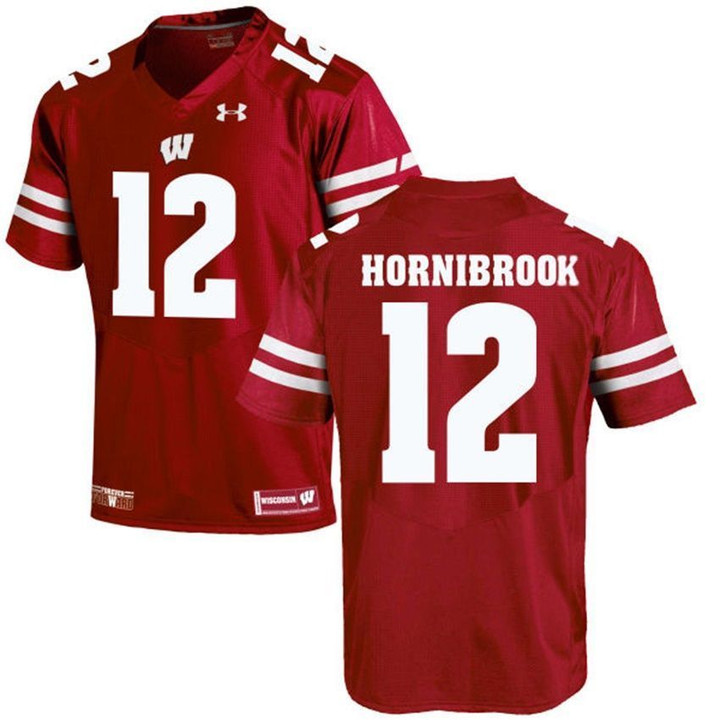 Male Wisconsin Badgers Red Alex Hornibrook NCAA Alumni Football Game Jersey