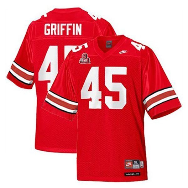 Ohio State Buckeyes #45 Archie Griffin Red Football Jersey
