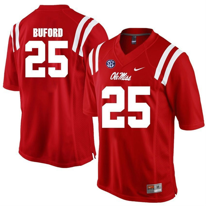 Ole Miss Rebels Red D.K. Buford Player Football Jersey