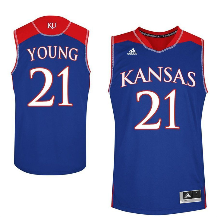 Male Kansas Jayhawks Royal Clay Young College Basketball Jersey