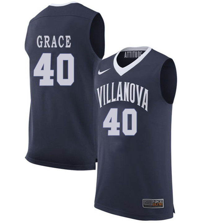 Villanova Wildcats Navy Blue Denny Grace College Basketball Jersey