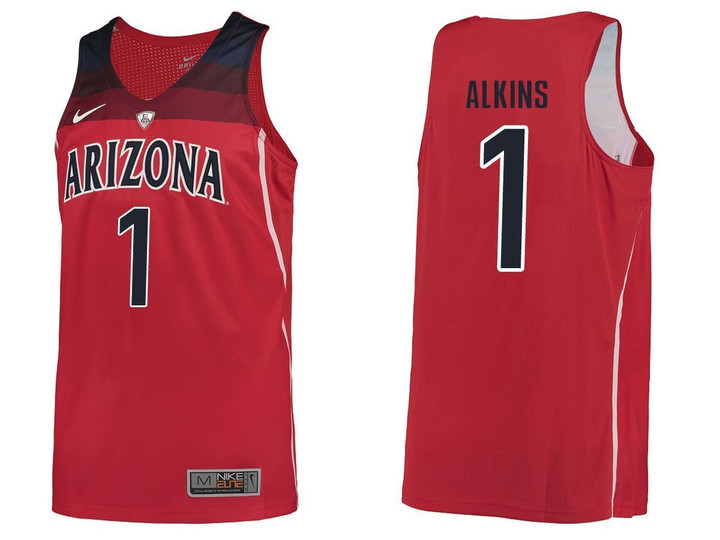 Male Arizona Wildcats Red Rawle Alkins NCAA College Basketball Jersey
