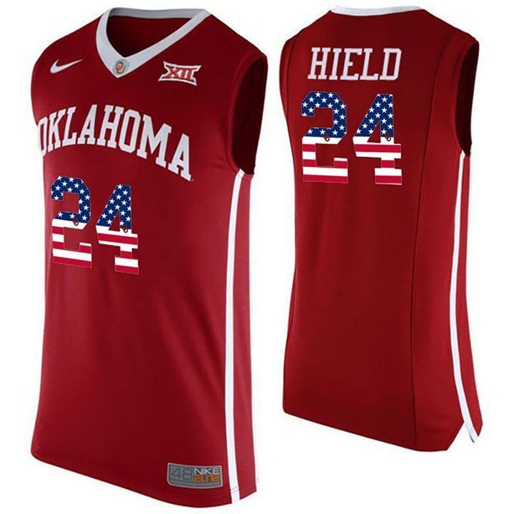 Male Sooners Buddy Heild Red US Flag Jersey