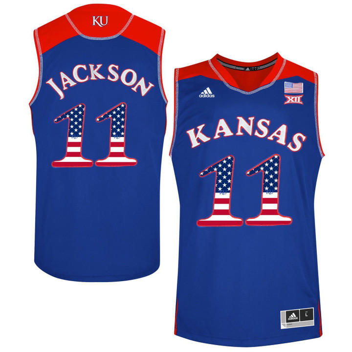 Male Kansas Jayhawks Royal Blue Josh Jackson NCAA College Basketball Jersey