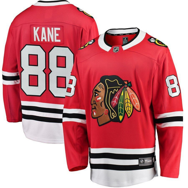 Patrick Kane Chicago Blackhawks Wairaiders Breakaway Player Jersey - Red , NHL Jersey, Hockey Jerseys