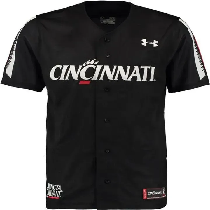 Male Cincinnati Bearcats Black NCAA Baseball Jersey , Baseball Uniform , NCAA jerseys