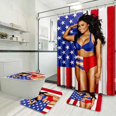  Famous Rapper Nicki Minaj d 3D Customized Personalized  Bathroom Sets , Bath Rug Set