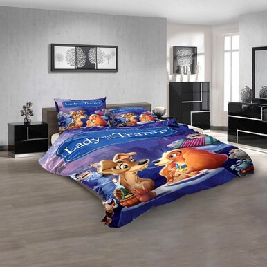 Disney Movies Lady and the Tramp (1955) D 3D Customized Personalized Bedding Sets Bedding Sets