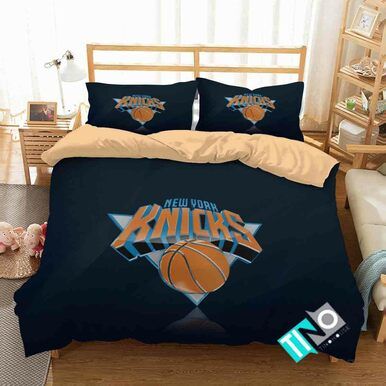 NBA New York Knicks 1 Logo 3D Personalized Customized Bedding Sets Duvet Cover Bedroom Set Bedset Bedlinen V