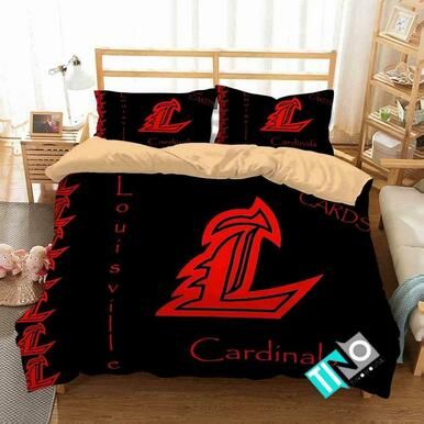 NCAA Louisville Cardinals 1 Logo V 3D Personalized Customized Bedding Sets Duvet Cover Bedroom Set Bedset Bedlinen