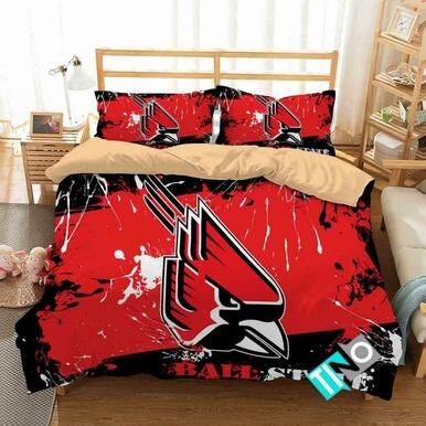 NCAA Ball State Cardinals 2 Logo N 3D Personalized Customized Bedding Sets Duvet Cover Bedroom Set Bedset Bedlinen