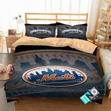 MLB new york mets 3 Logo 3D Personalized Customized Bedding Sets Duvet Cover Bedroom Set Bedset Bedlinen