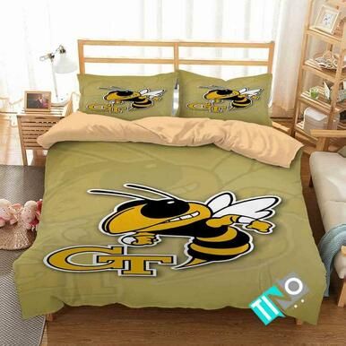 NCAA Georgia Tech Yellow Jackets 1 Logo D 3D Personalized Customized Bedding Sets Duvet Cover Bedroom Set Bedset Bedlinen