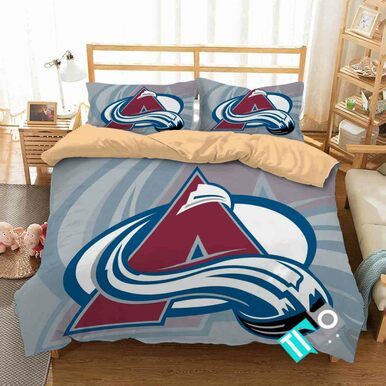 NHL Colorado Avalanche 2 Logo 3D Personalized Customized Bedding Sets Duvet Cover Bedroom Set Bedset Bedlinen V