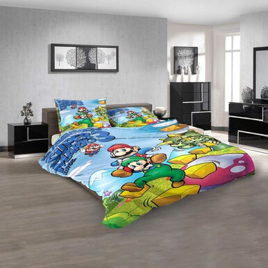 Cartoon Movies The Super Mario Bros 3D Customized Personalized Bedding Sets Bedding Sets