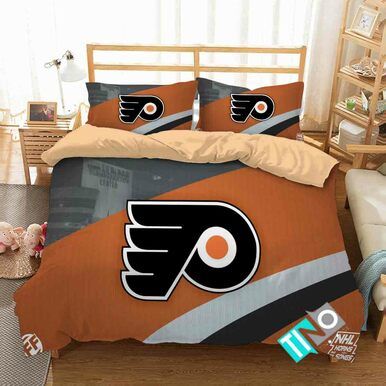 NHL Philadelphia Flyers 3 Logo 3D Personalized Customized Bedding Sets Duvet Cover Bedroom Set Bedset Bedlinen N