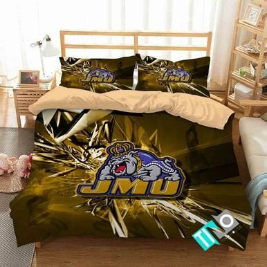NCAA James Madison Dukes 2 Logo V 3D Personalized Customized Bedding Sets Duvet Cover Bedroom Set Bedset Bedlinen