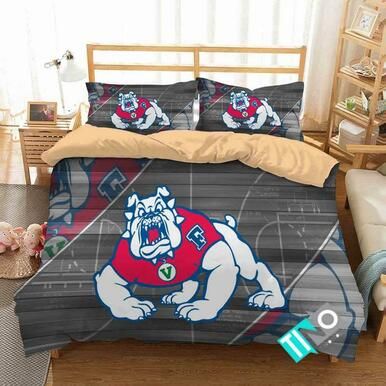 NCAA Fresno State Bulldogs 4 Logo N 3D Personalized Customized Bedding Sets Duvet Cover Bedroom Set Bedset Bedlinen