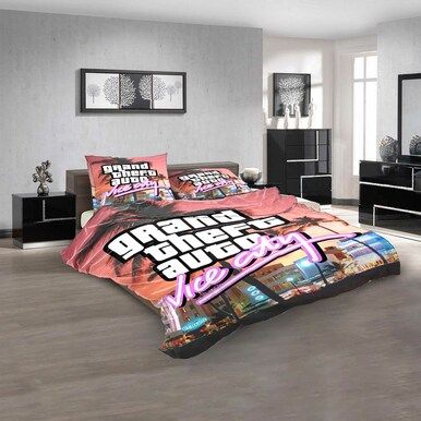 Grand Theft Auto Vice City D 3D Customized Personalized Bedding Sets Bedding Sets