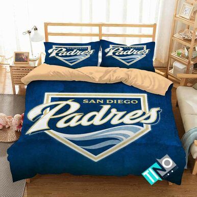 MLB San Diego Padres 2 Logo 3D Personalized Customized Bedding Sets Duvet Cover Bedroom Set Bedset Bedlinen