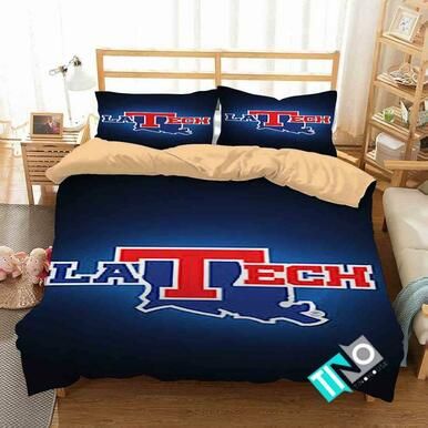 NCAA Louisiana Tech Bulldogs 2 Logo D 3D Personalized Customized Bedding Sets Duvet Cover Bedroom Set Bedset Bedlinen