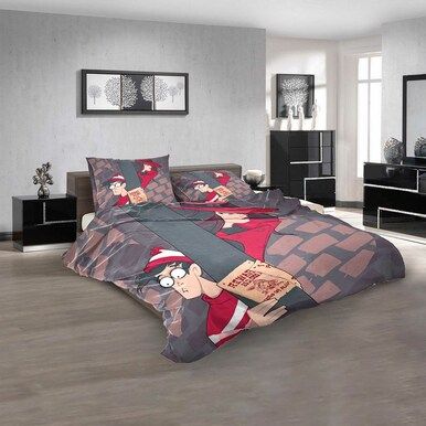Cartoon Movies where&#x27;s wally the animated series V 3D Customized Personalized  Bedding Sets