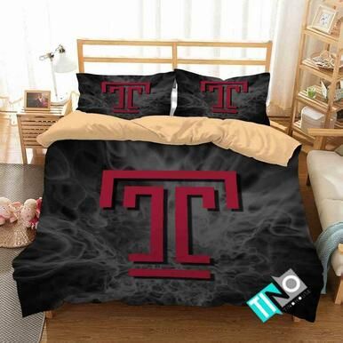 NCAA Temple Owls 2 Logo V 3D Personalized Customized Bedding Sets Duvet Cover Bedroom Set Bedset Bedlinen