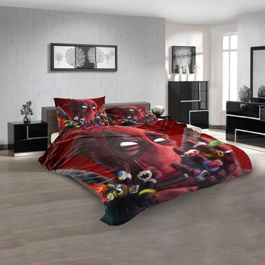 Anime Deadpool v 3D Customized Personalized Bedding Sets Bedding Sets