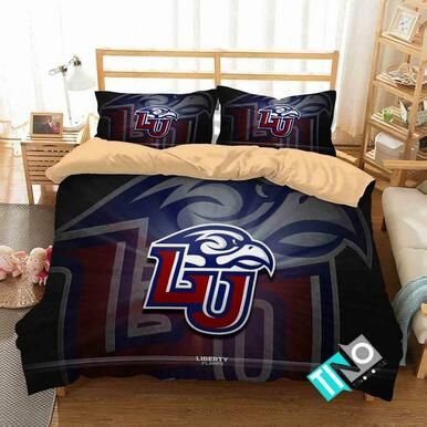 NCAA Liberty Flames 1 Logo N 3D Personalized Customized Bedding Sets Duvet Cover Bedroom Set Bedset Bedlinen