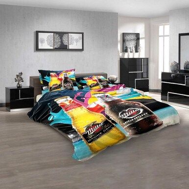 Beer Brand Miller Genuine Draft 2D 3D Customized Personalized  Bedding Sets