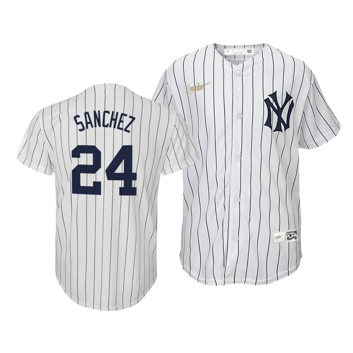Youth Cooperstown Collection Yankees Gary Sanchez #24 Home 2020 Jersey White , MLB Jersey