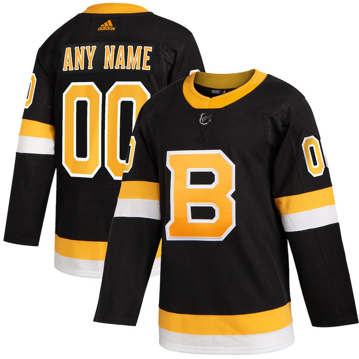 Boston Bruins  2021-22 Alternate  Custom Jersey - Black - Youth