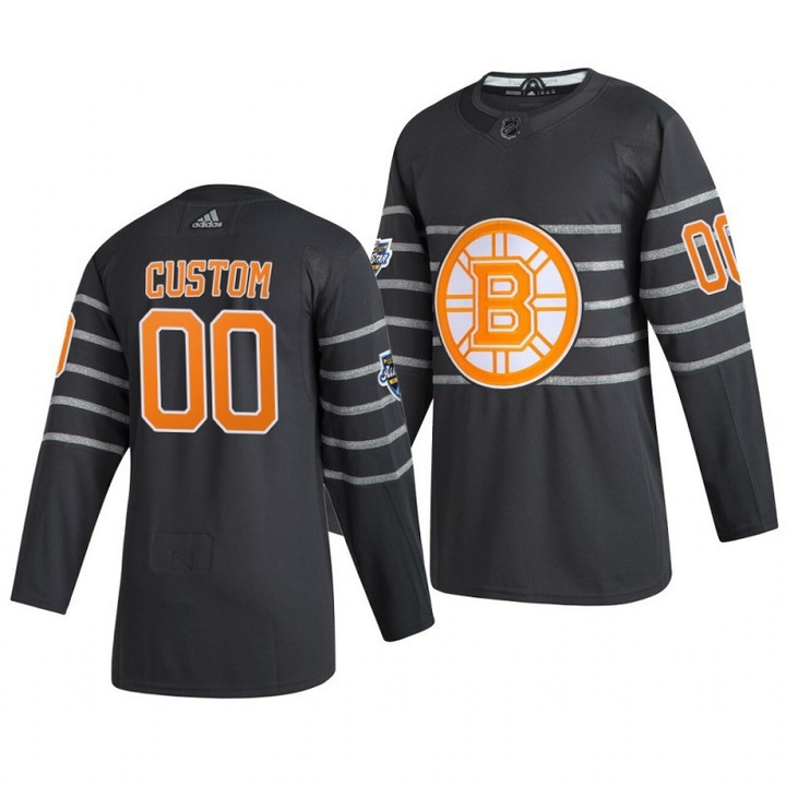 Men's Boston Bruins Custom 00 2020 NHL All-Star Game   Gray Jersey