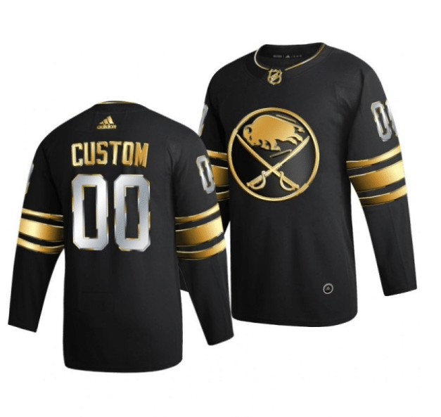 Men's Buffalo Sabres Custom Black 2021 Golden Edition Limited Jersey