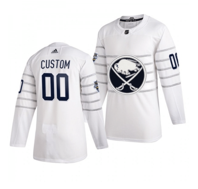 Buffalo Sabres Custom 00 2020 NHL All-Star Game   White Jersey - Youth