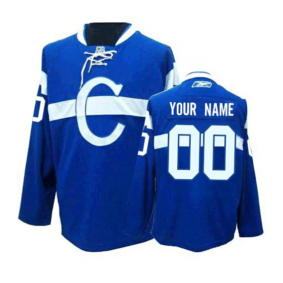 Reebok Montreal Canadiens Men's Customized  Blue Third Jersey
