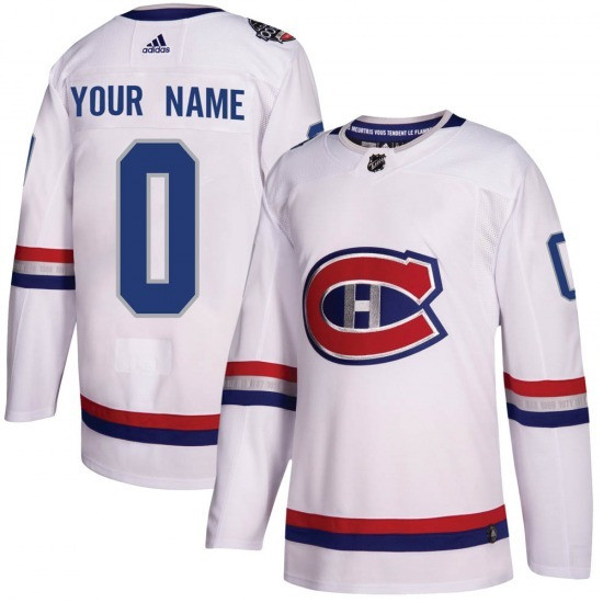Youth Custom Montreal Canadiens   White 2017 100 Classic Jersey
